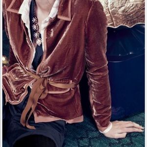 Jcrew Crushed Velvet Ruby Jacket